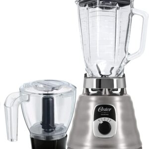Kit New Osterizer Aço Escovado - Liquidificador e Base Processadora Oster - 127V