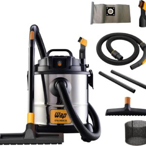 WAP Aspirador de Pó e Água Barril GTW INOX 20, Compacto, 20 Litros, com Filtro Lavável, 160mbar 1600W 127V