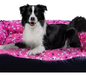 Colchão Cachorro Grande 90x60 Antifriagem Lavável 24h Cor Rosa