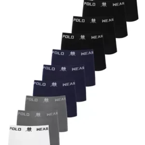 Kit 10 Cuecas Masculinas Boxer Microfibra Polo Wear Sortido