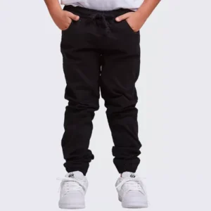 Calça Infantil Jeans Jogger Masculina Menino Com Punho