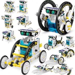 Robô 13 Em 1 Energia Solar Kit Robótica Educacional Top Cor Branco Green Energy